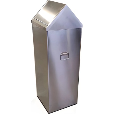 NIKA Стоманен кош за боклук 100 литра от неръждаема стомана, височина 108 см (2170)
