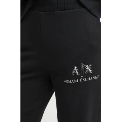 Armani Exchange Памучен спортен панталон Armani Exchange в черно с принт XW000162 AF11851 (XW000162.AF11851)