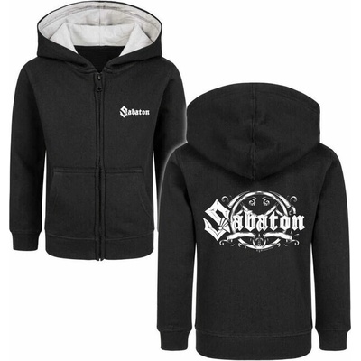 Metal-kids mikina s kapucí Sabaton Crest černá