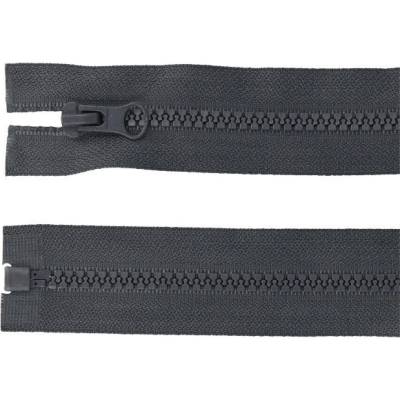 Zdrhovadlo zip kostěný 70 cm dělitelný tm. šedá