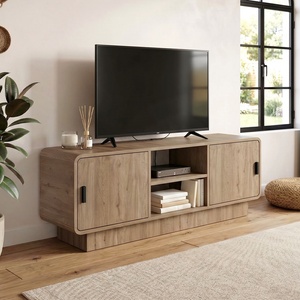 TopMebel ТВ шкаф Rovel TopMebel от меламин в цвят сепет дъб 140.3x39x50cm