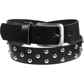 Image 1 of Leather & steel fashion Черен колан - lsf2 11