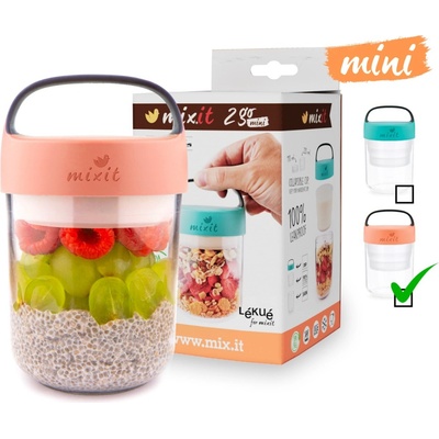 Mixit 2go mini desiatový box lososový 400 ml