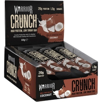 Image 1 of Warrior Crunch Bar | Low Sugar [12 x 64 грама] Млечен шоколад с кокос