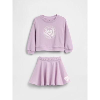 GAP Baby outfit set s logom VintageSoft Fialová