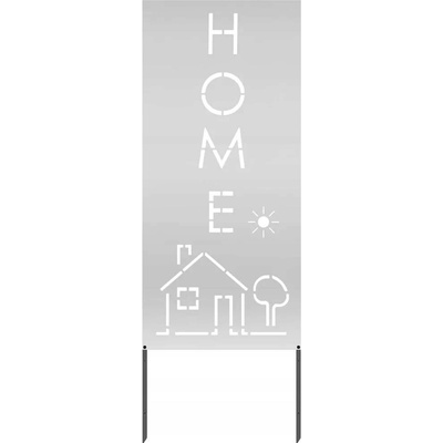 Dekorativní zahradní panel stříbrný 50 x 140 cm