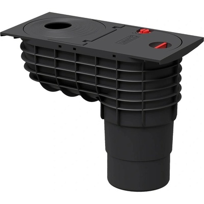 Likov Lapač strešných splavenín GRT 50 - 125 mm so spodným odtokom DN110/125 čierny
