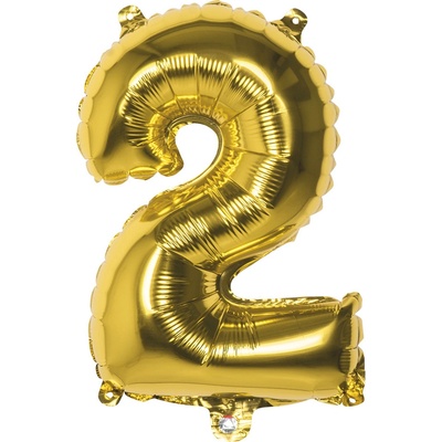 Boland Foliový balónek číslovka 2 zlatý