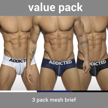 Addicted AD475P Mesh Brief Push Up slipy 3Pack