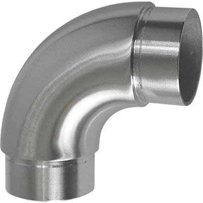 Spojka oblouková 90° na trubku ø 48,3 mm, broušená nerez K320 / AISI304