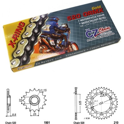 ČZ Řetězová sada Beta 390 RR 15-19