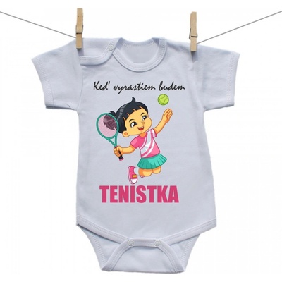 Boodyy Body s krátkym rukávom Keď vyrastiem budem tenistka