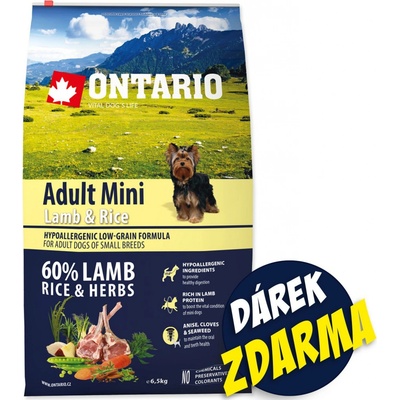 Ontario Adult Mini Lamb & Rice 6,5 kg
