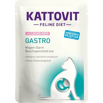 Kattovit Feline Gastro losos a rýže 24 x 85 g