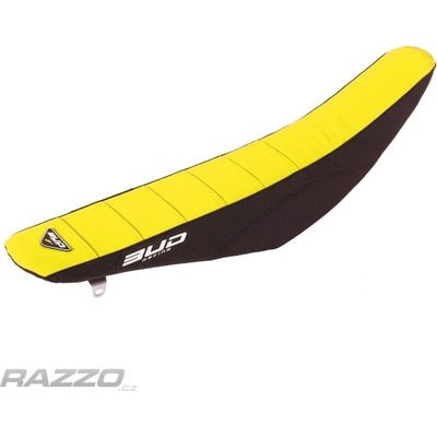 Potah sedla BudRacing Seat Cover FullTraction Suzuki RMZ250 10-18 YellowBlack Suzuki logo