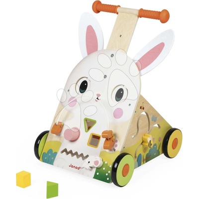 Janod Drevené chodítko Zajac Rabbit Baby Walker multifunkčné