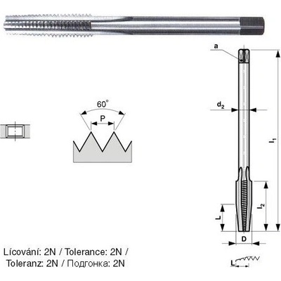 Závitník 3070 M16 2N NO