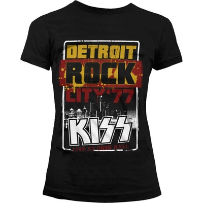 HYBRIS тениска метална дамски Kiss - Детройт Рок Сити - HYBRIS - ER-5-KISS005-H68-6-BK