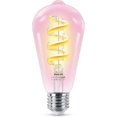 Смарт крушка Philips - Filament, 6.3W LED, E27, ST64, RGB, dimmer (872016916581600)