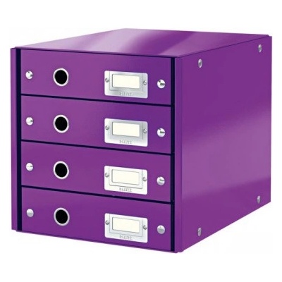 LEITZ Zásuvkový box Leitz Click & Store 4 zásuvky purpurový (ES604962)