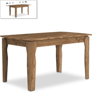 TopMebel Разтегателна маса Marlon TopMebel от меламин в цвят орех 140+40x80x76cm