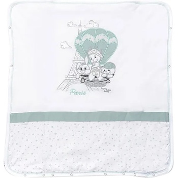 Image 1 of Bambino Casa Памучно одеяло с пълнеж Bambino Casa - Paris, Mint, 80 х 85 cm (3200)