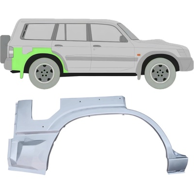 Lem zadního blatníku na Nissan Patrol 1997-2009 / Pravá