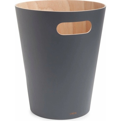 Umbra Odpadkový koš Woodrow 7,5 L šedý, velikost 23x23x28