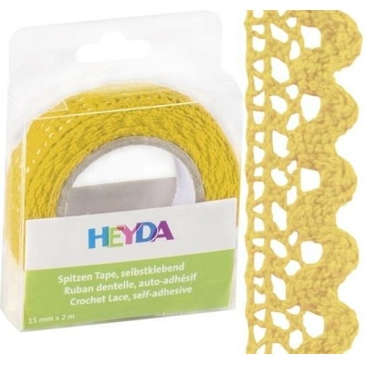 Krajka samolepící HEYDA - žlutá
