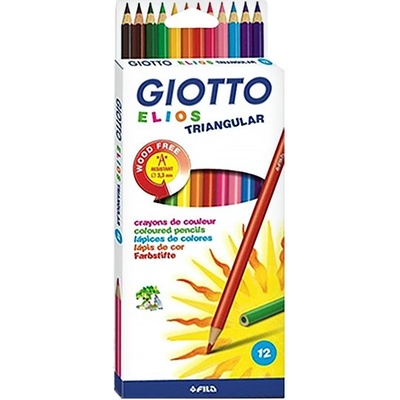 GIOTTO Цветни моливи GIOTTO Elios Wood Free триъгълни 12 броя 275800 (275800)