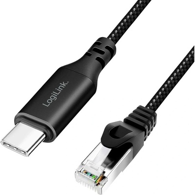 Logilink CU0417 USB 3.2 Gen 1 RJ45 vidlice USB C vidlice nilovaný 15m