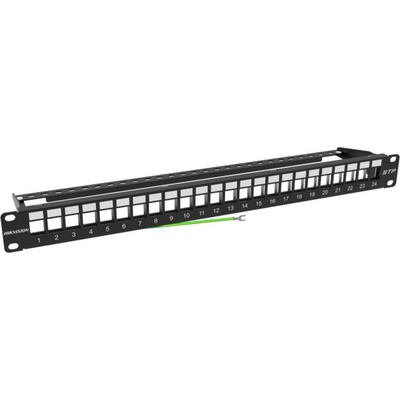 Hikvision DS-1CP0P24-1U, екраниран 24-портов празен, 1U (DS-1CP0P24-1U)