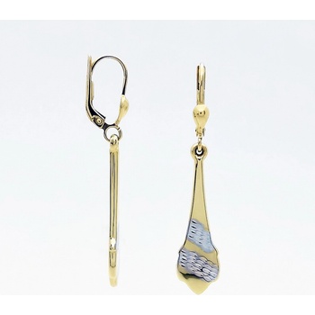 Šperk Holíč zlaté kombinované visiace náušnice ZN122