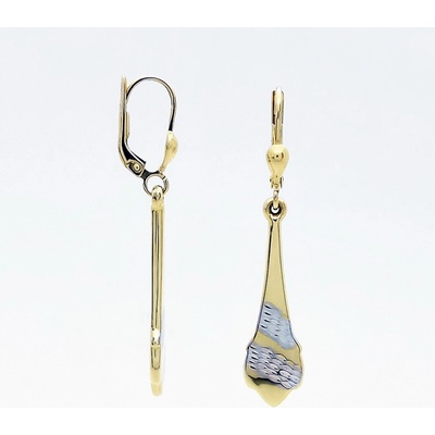 Šperk Holíč zlaté kombinované visiace náušnice ZN122