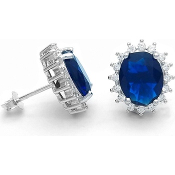 Šperk Holíč Väčšie strieborné náušnice kamienkové N83-1