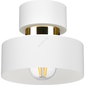 Keter Lighting Таванно осветително тяло IGNIA 1xE27/60W/230V бяло/златно (KE0206)