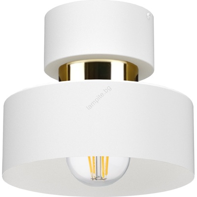 Keter Lighting Таванно осветително тяло IGNIA 1xE27/60W/230V бяло/златно (KE0206)