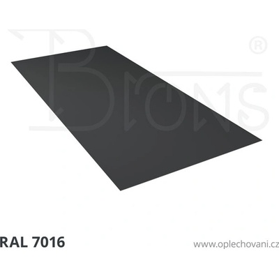 Brons Rovinný plech 900 x 2000 mm tmavě šedá