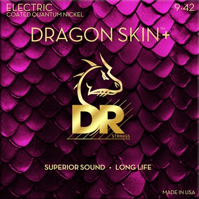 DR Strings Dragon Skin+ Coated Light 9-42 Струни за електрическа китара (DEQ-9)