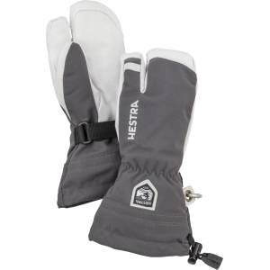 Hestra Детски ръкавици Hestra Kid's Army Leather Heli Ski 3 Finger Gloves - Grey - размер 4 (EU) (202-1166-0412)