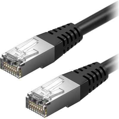 AlzaPower APW-CBP5EF0010B Patch CAT5E, FTP, 1m, černý