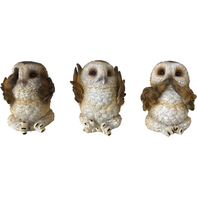 Nemesis Now Комплект статуетки Nemesis Now Adult: Gothic - Three Wise Brown Owls, 7 cm (U4462N9)