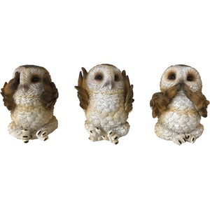 Nemesis Now Комплект статуетки Nemesis Now Adult: Gothic - Three Wise Brown Owls, 7 cm (U4462N9)