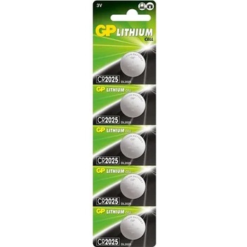 Image 1 of GP Batteries Литиева бутонна батерия gp cr-2025 3 v 5бр. в блистер / цена за 1 бр. / (gp-bl-cr2025-7u5)