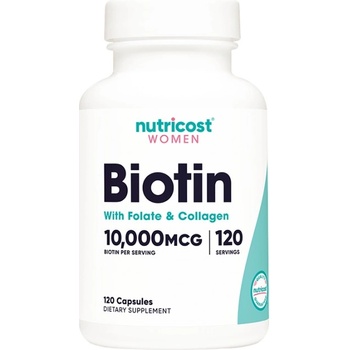 Image 1 of Nutricost Biotin for Women with Folate & Collagen [120 капсули]