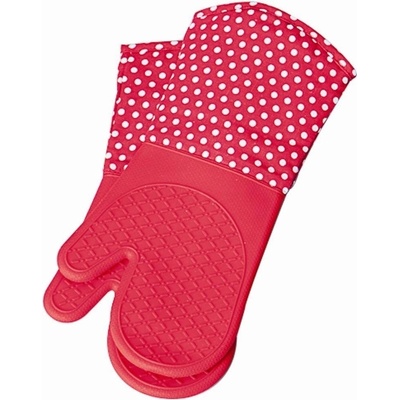 Sada 2 červených silikónových chňapiek Wenko Oven Red