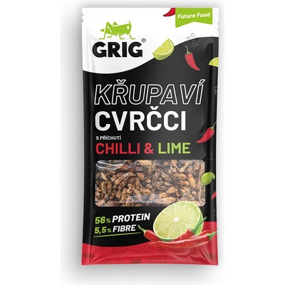 Grig Chrumkavé cvrčky Chilli & Lime 13 g