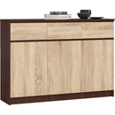 Ak furniture Karolína 140 cm 3 skrinky a 3 zásuvky