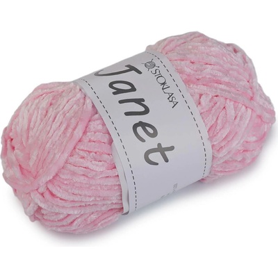 Pletací žinylková příze Janet 100 g Varianta: 4 růžová sv., Balení: 1 ks 60668/156964/281856