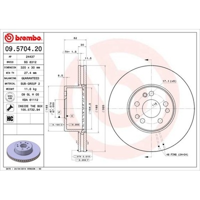 Brzdový kotouč BREMBO 08.9502.1X | Zboží Auto